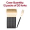 Gold with Black Handle Moderno Disposable Plastic Dinner Forks (240 Forks)